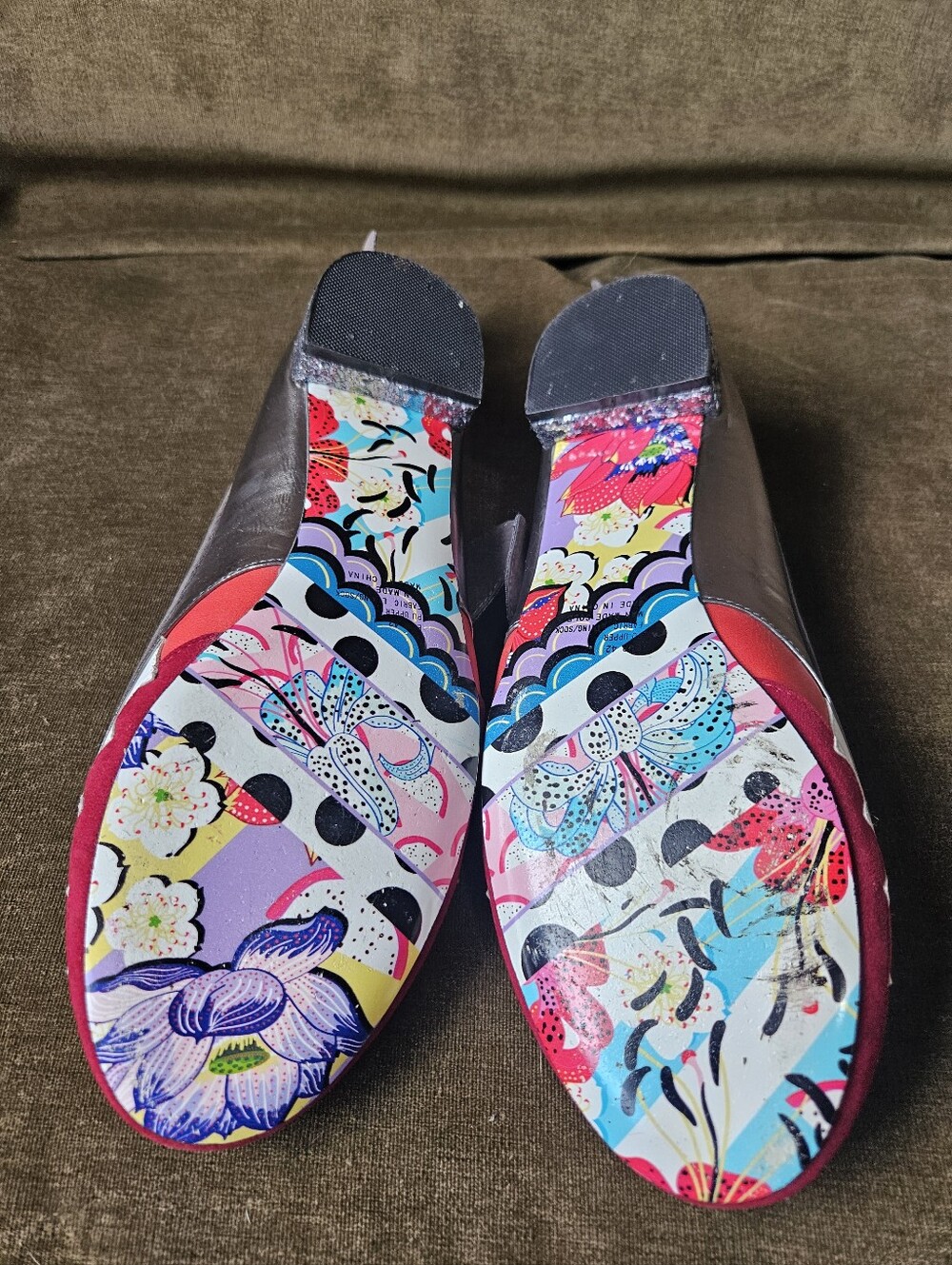 Irregular Choice Mr Shark-o Shark Flats Sharko Glitter Slip On Size 42 US 11 - Picture 6 of 8